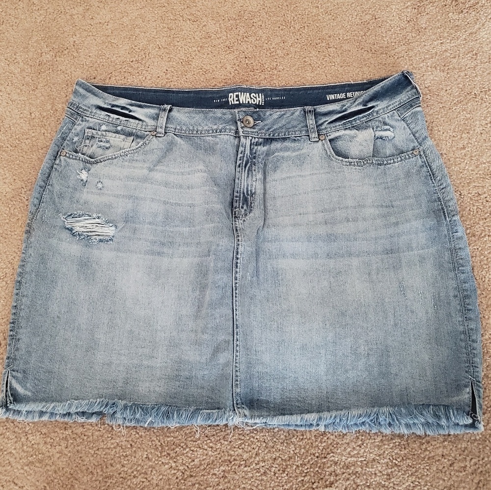 Denim Plus Size Skirt